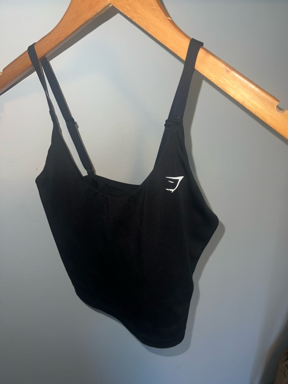 Gymshark Black Slim Strappy Crop Tank